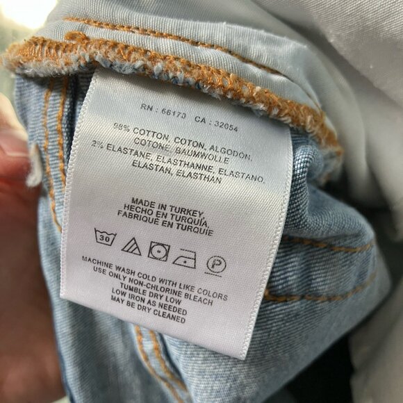 Anthropologie Pilcro & the Letterpress Denim Skirt Womens 10 Button Front Pencil - Picture 5 of 9